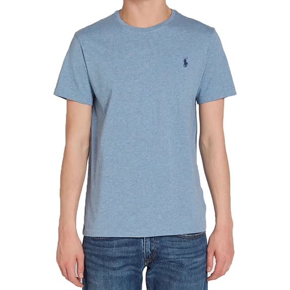 Polo RL Men's Classic Fit Crew Neck Pony T-Shirt (Ocean Heather, XX-Large)