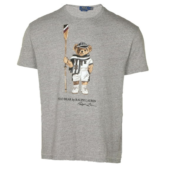 Polo RLs Men's Limited Polo Bear T-Shirt (Medium, Bronx Heather)