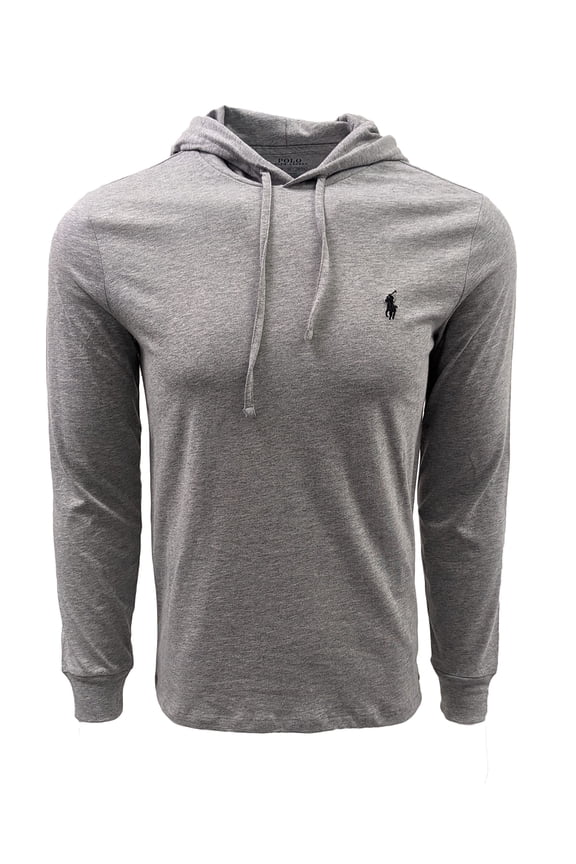 Long Sleeve Jersey Knit Hoodie Tee (Grey Heather, XX-Large)