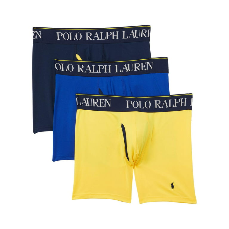 Polo Ralph Lauren 3-Pack Mens 4D-Flex Cooling Microfiber Boxer Briefs  (Small) 