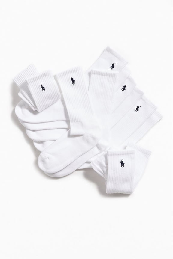 6 Pair Men's Small Pony Sport Crew Socks 6-12.5