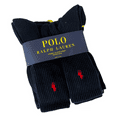 thumbnail image 1 of Polo Ralph Lauren 6 Pairs Classic Crew Socks,Navy, Red Pony Logo Size 6-12.5, 1 of 2