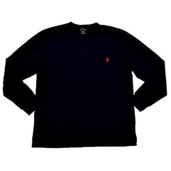 Polo Ralph Lauren 710627433027 Men's Black Crew Neck Long Sleeve T-Shirt TS212 (Regular,S)