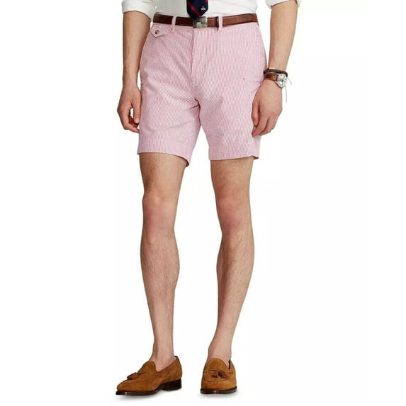 Polo Ralph Lauren 710795029002 Seersucker Shorts Men's Pink Classic-Fit MCAA7 (Regular,40)