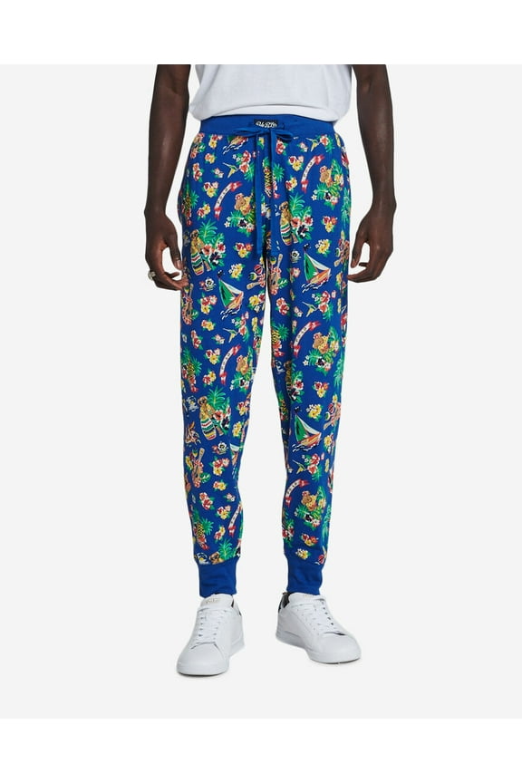 AOP Bear Hawaiian Jogger Pants L