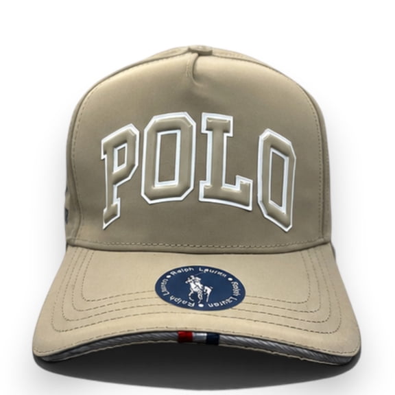 Beige Polo Ralph Lauren Snapback Hat Adjustable Unisex Baseball Cap Embroidered Logo Classic Style