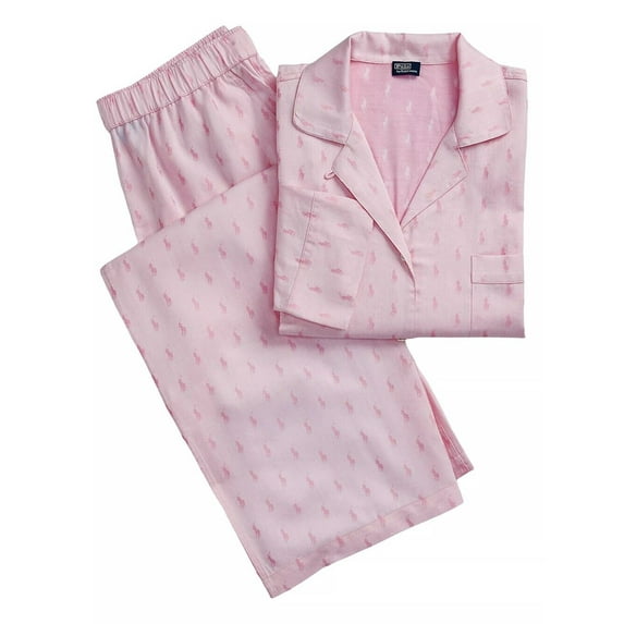 Polo Ralph Lauren Allover Pony Two-Piece Pajama Set - 4P8021 (Prism Pink, M)