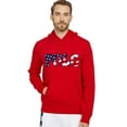 thumbnail image 1 of Polo Ralph Lauren Americana Flag Magic Fleece Hoodie Pullover Sweatshirt (Red, Medium), 1 of 3