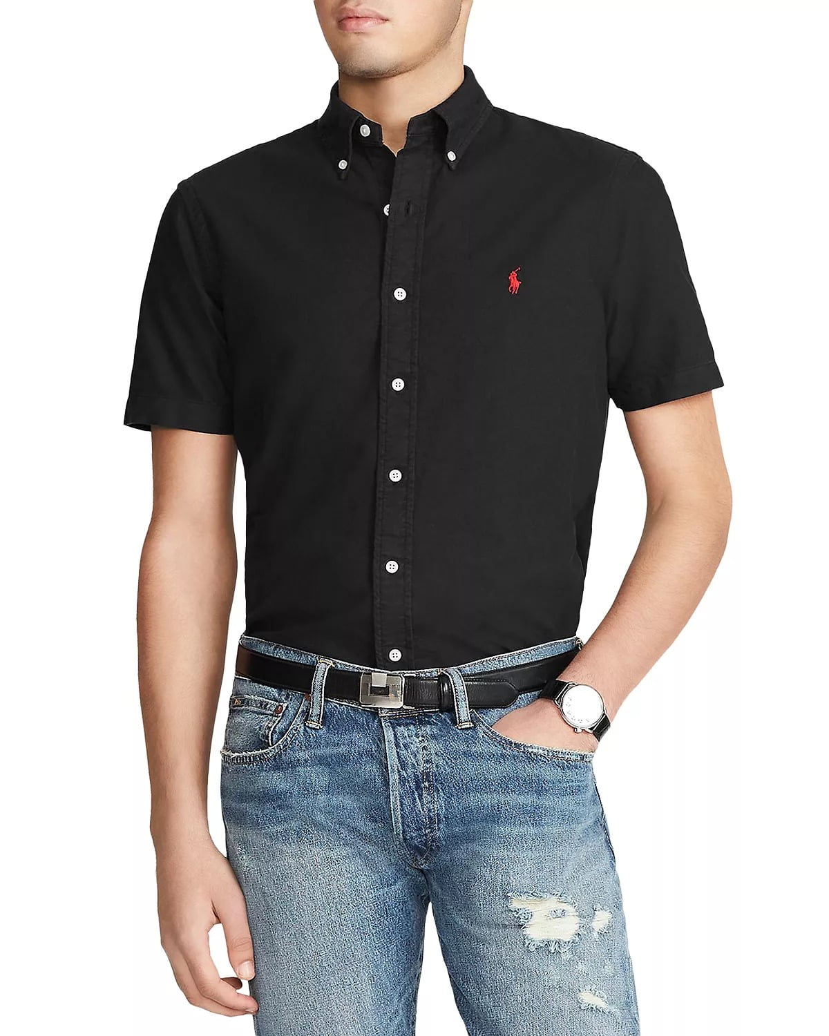 Polo Ralph Lauren SHORT SLEEVE - Basic T-shirt - black marl