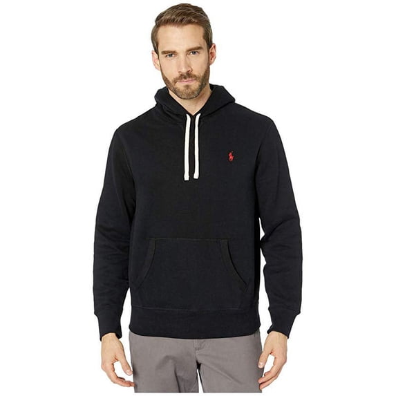 Polo Ralph Lauren BLACK Fleece Hoodie, US Large