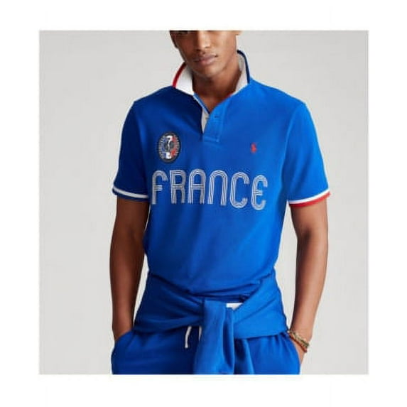 Polo Ralph Lauren BLUE Classic Fit France Polo Shirt, US 2X-Large