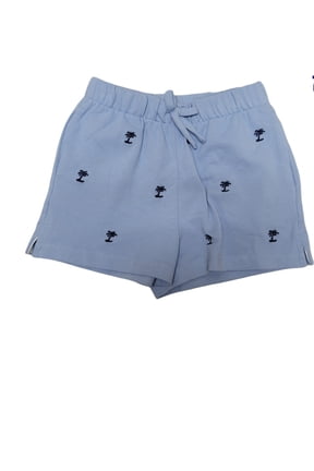 BLUE Girl's Cotton Palm Tree Classic Fit Short, US 6X