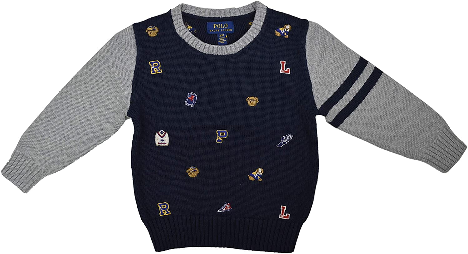 Ralph Lauren Kids geometric logo-print sweatshirt - Blue