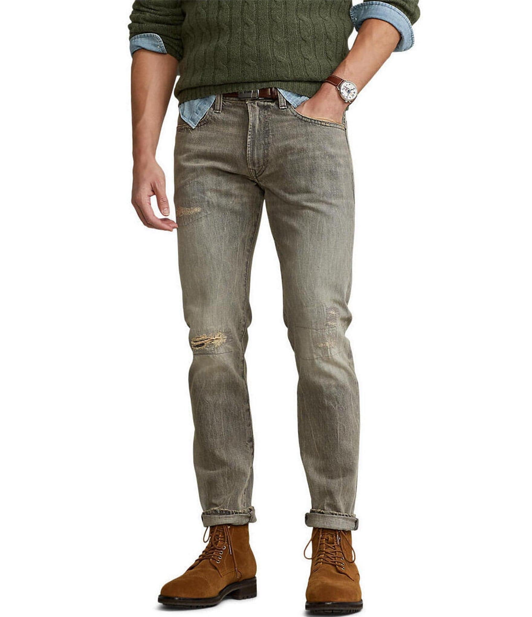 Polo Ralph Lauren BRENNAN REPAIRED Sullivan Slim Graphic Jeans, US