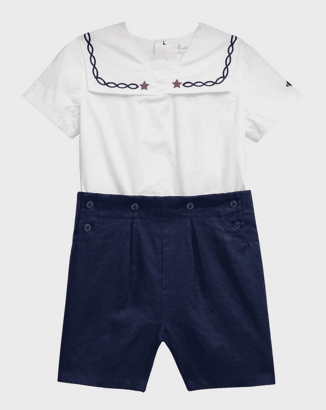 Polo Ralph Lauren Baby Boy's Broadcloth Sailor Romper - Walmart.com