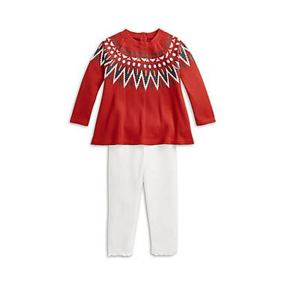 Polo Ralph Lauren Baby Girls Fair Isle Top & Legging Set