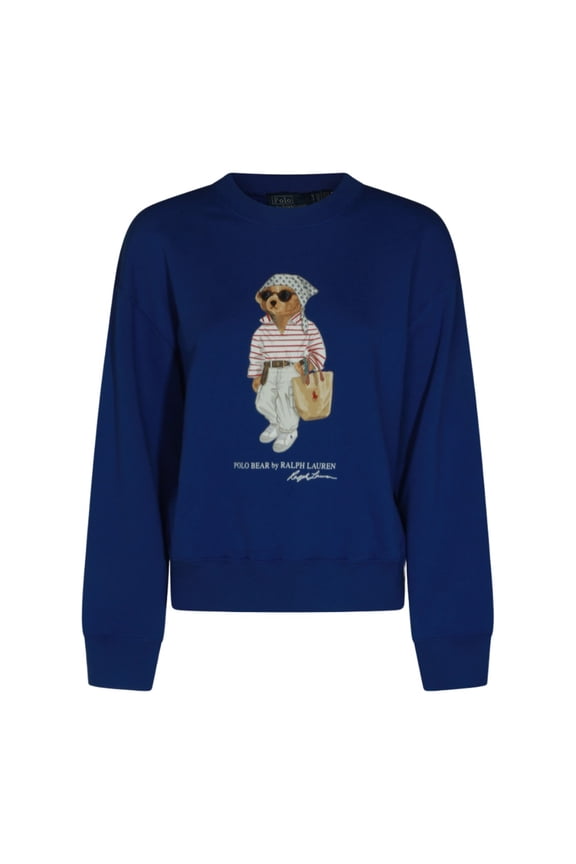 Bear Graphic Sweater With Classic Crew Neckline (Women's)