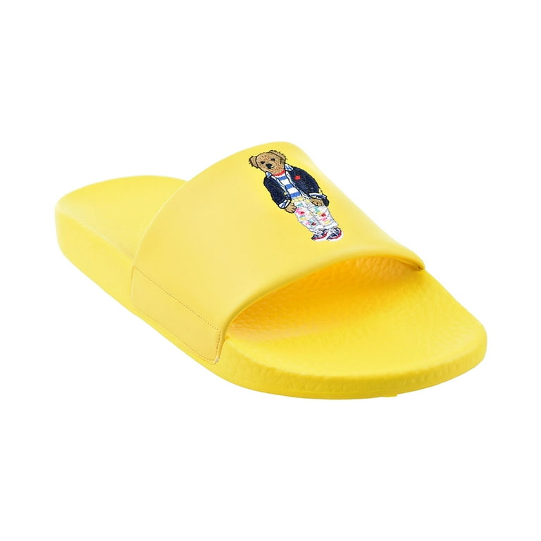 Polo Ralph Lauren Bear Print Yellow Men's Slide Sandals