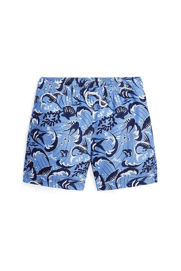 Big Boys Traveler Drawstring Waistband Swim Trunk - Sunsea Reef