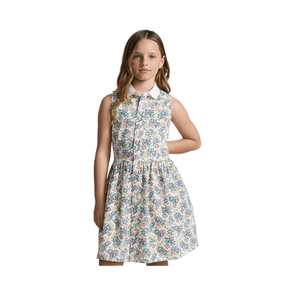 Polo Ralph Lauren Big Girls Floral Cotton Oxford Shirtdress - Charlyn Floral