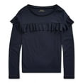 thumbnail image 1 of Polo Ralph Lauren Big Girls Ruffled Cotton-Modal Top, 1 of 2