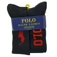 thumbnail image 1 of Polo Ralph Lauren Big Logo Men's Classic Sport Crew Sock 6-Pack, Sock Size 10-13, Black, 1 of 3