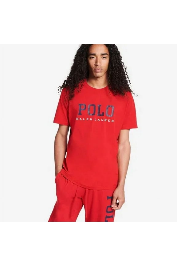 Big Logo Men's Crew Knit Tee Size Large