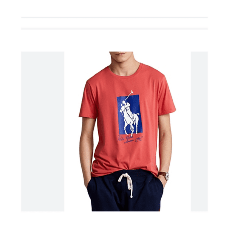 Polo Ralph Lauren Big Pony Logo Graphic Tee In Starboard Rred Red M Walmart