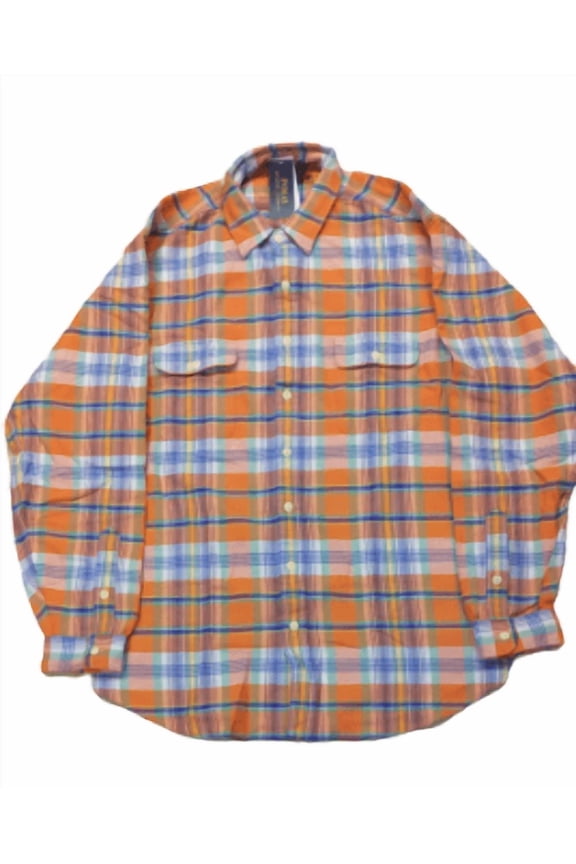 Big & Tall Men's Multi Flannel Long Sleeve Shirt, 2XB