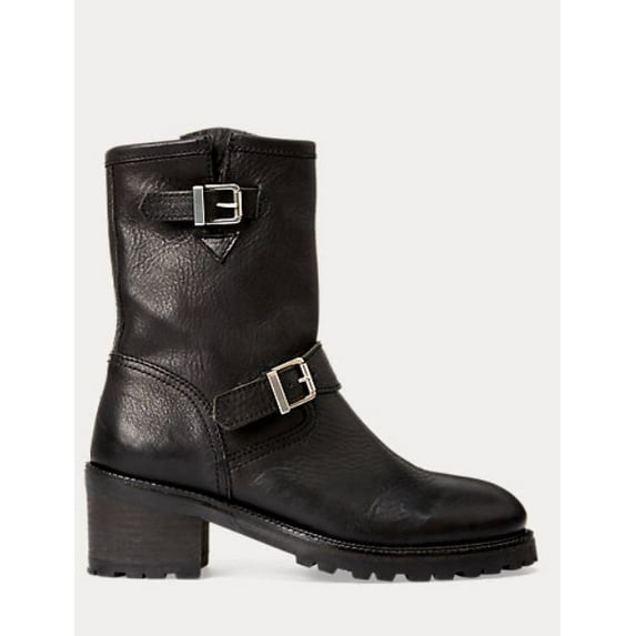 Polo Ralph Lauren Black Women's Payge Leather Boot, 8B, NWOB