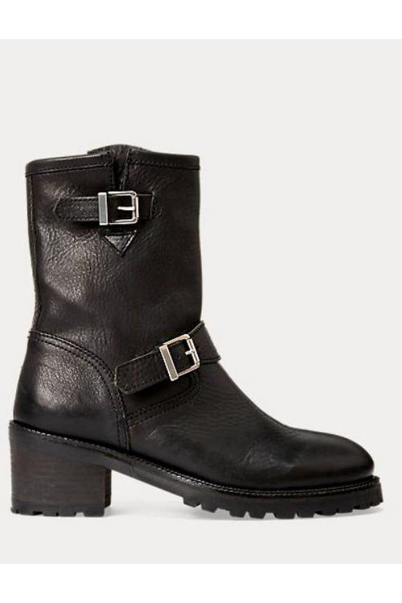 Black Women's Payge Leather Boot, 8B, NWOB