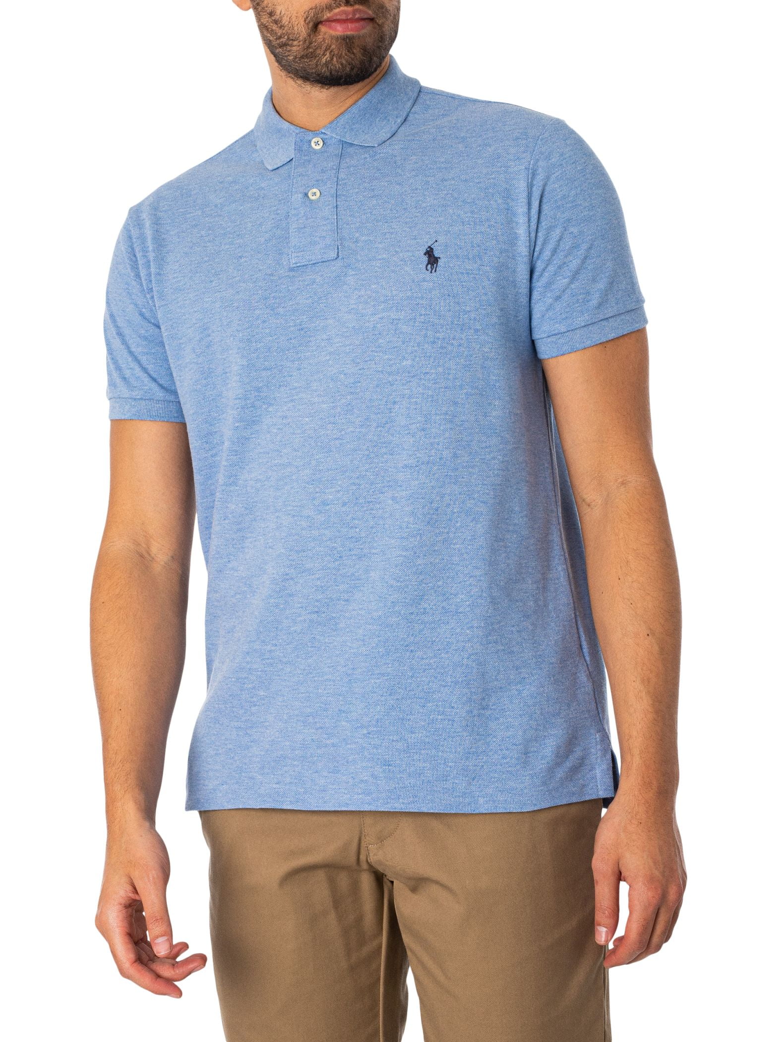 Polo Ralph Lauren Blue Slim Fit Mesh Polo Shirt Bangladesh Ubuy
