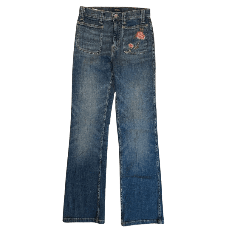 Ralph lauren embroidered jeans discount