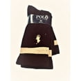 thumbnail image 1 of Polo Ralph Lauren Boy's 3 Pairs/Pack Crew Socks, Shoe Size 13C-3Y, Black/Yellow Trim, 1 of 1