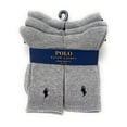 thumbnail image 1 of Polo Ralph Lauren Boys Classic Sport 6 Pairs Crew Socks, Grey, Sock Size 9-11, 1 of 2