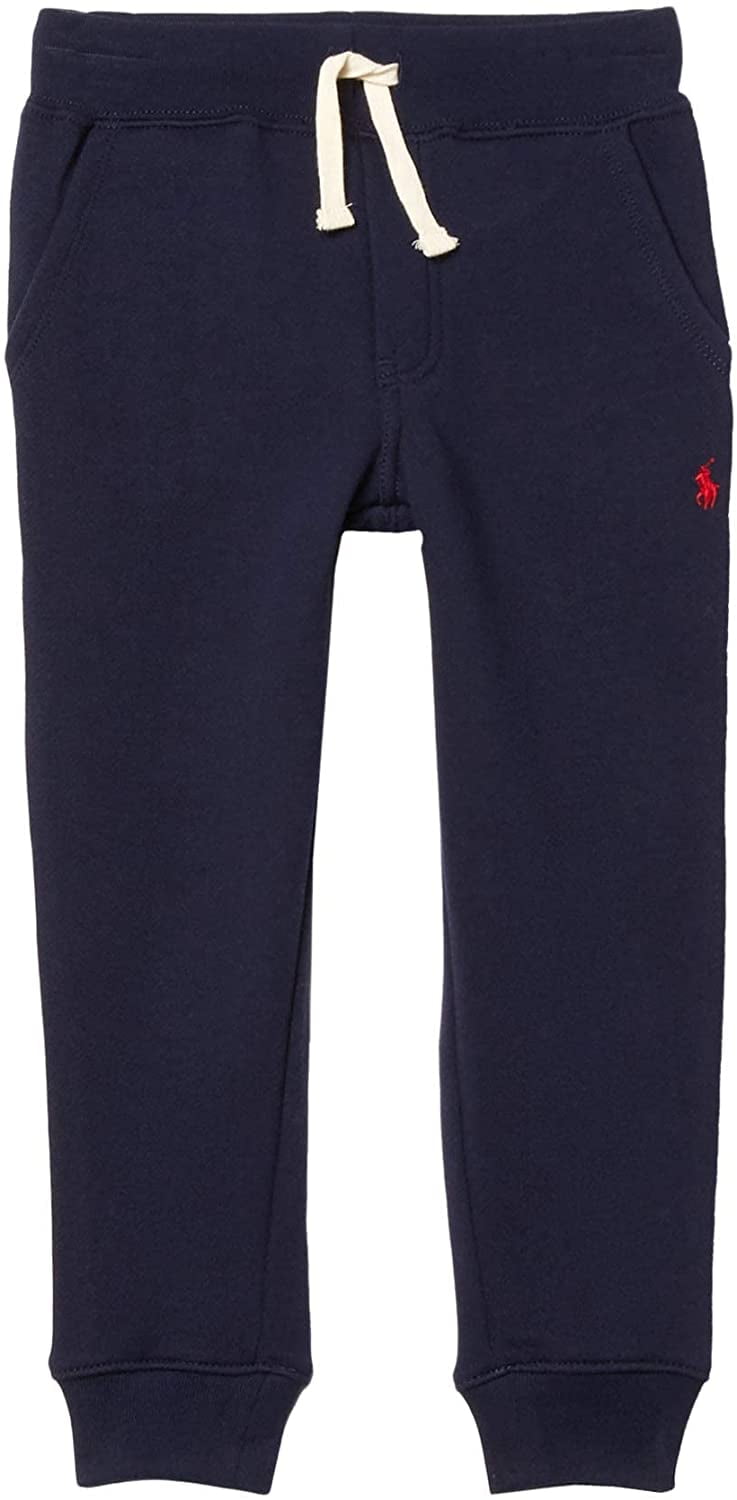 Ralph Lauren Blue Kid Boys Big Pony Fleece Jogger Pants Size 5