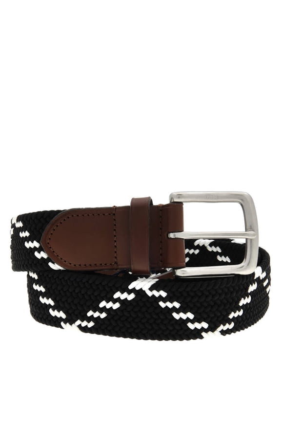 Braided Engraved Logo Belt, Size Medium