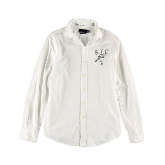 Polo Ralph Lauren Button Down Shirt Sport (XLarge, White)