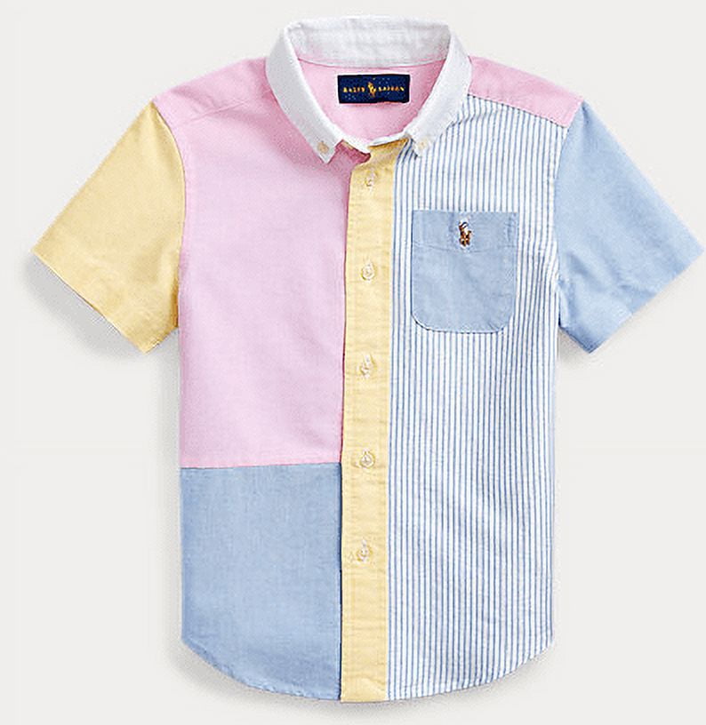 Ralph Lauren キャンディーディッシュ Polo Ralph Lauren CANDY PINK/BLUE Boys' Striped Cotton Oxford Fun