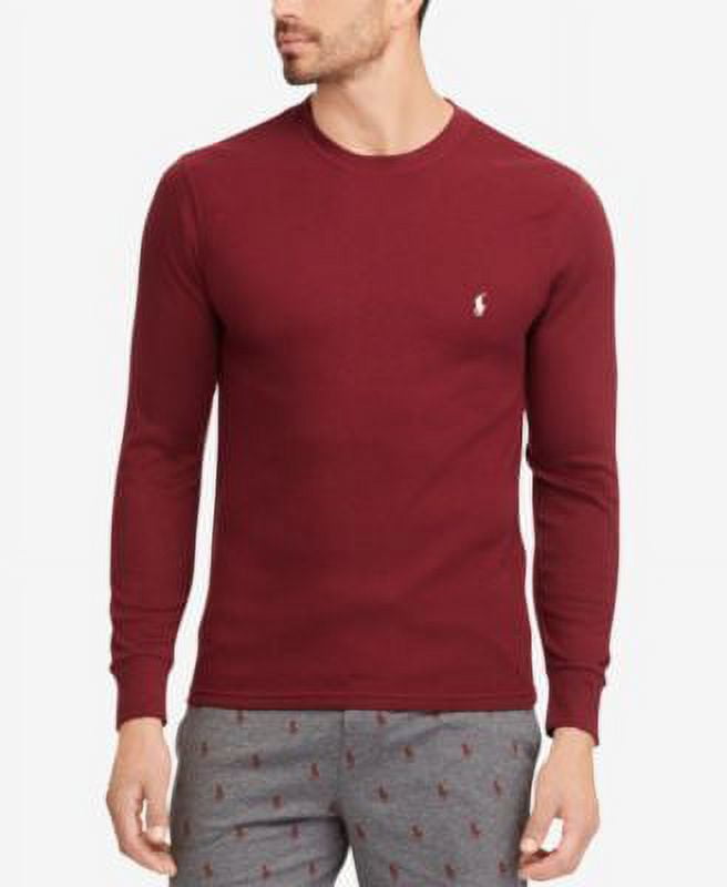 Polo Ralph Lauren CLASSIC WINE Waffle-Knit Thermal Pajama Shirt
