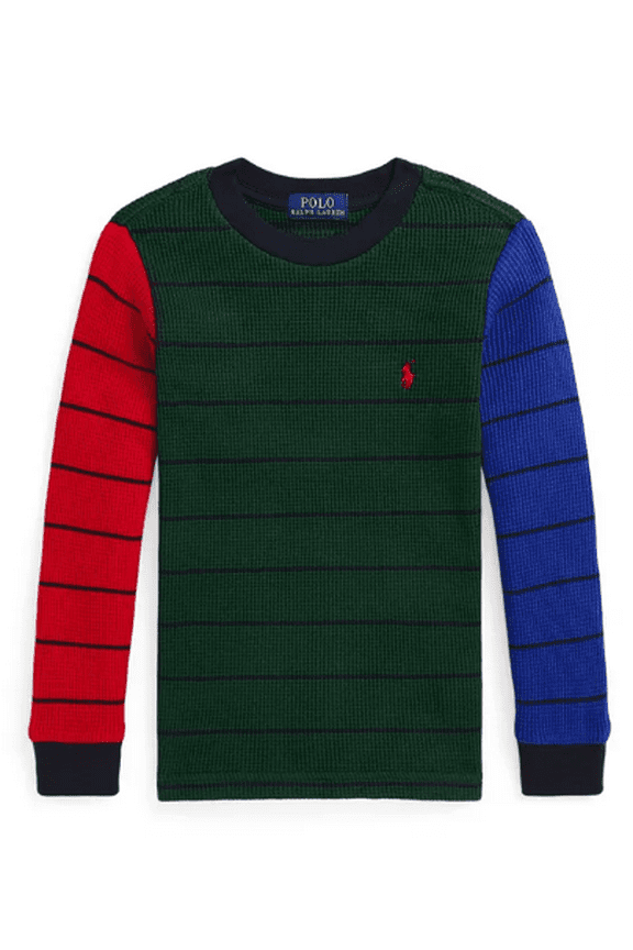 COLLEGE GREEN Toddler and Little Boys Waffle-Knit Tee, US 4