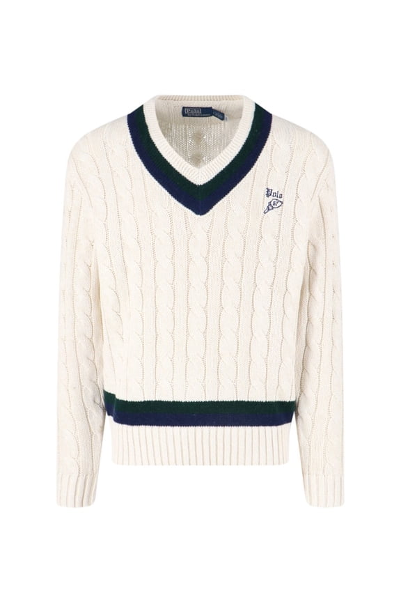 Cable-Knit Cricket Sweater Cream (Men's)