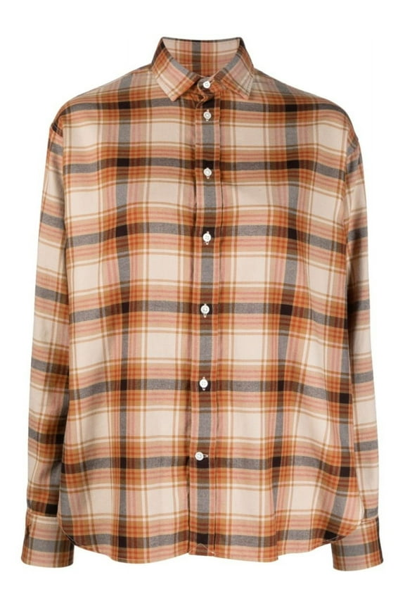 Check Print Beige Shirt (Women's)