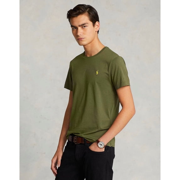 Polo Ralph Lauren Classic Fit Jersey Crewneck T-Shirt Green B4HP (Regular,S)