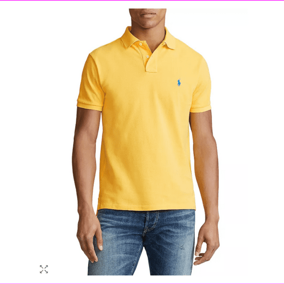 Polo Ralph Lauren Classic Fit Mesh Polo Shirt, Core Replen Yellow, M