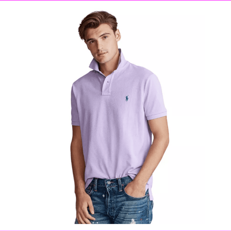 Polo Ralph Lauren Classic Fit Mesh Polo Shirt, Purple, S 