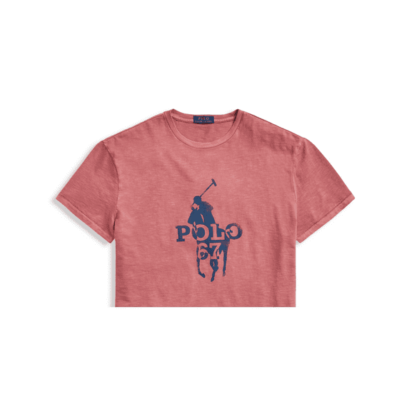 Polo Ralph Lauren Classic-Fit Polo Logo Short Sleeve T-Shirt, Red, Size L