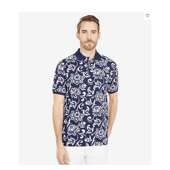 Polo Ralph Lauren Classic-Fit Stencil Print Mesh Short-Sleeve Polo Shirt Navy L