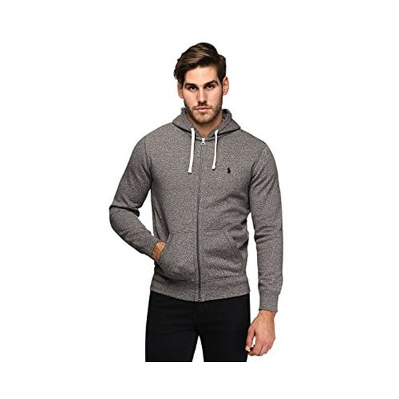 Polo Ralph Lauren Classic Full-Zip Fleece Hooded Sweatshirt (XX-Large, Alaskan Heather)