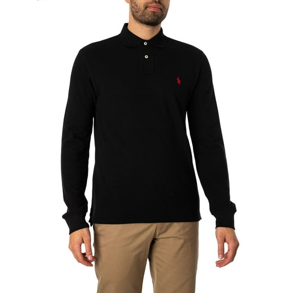 Polo Ralph Lauren Classics Men's Black Slim Fit Polo Shirt, Size Small
